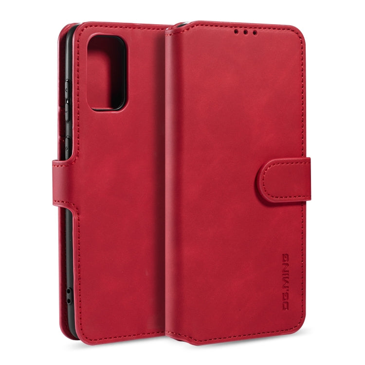 DG.MING Retro Oil Side Horizontal Flip Case with Holder & Card Slots & Wallet, Compatible with Galaxy S20