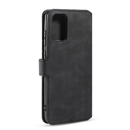 DG.MING Retro Oil Side Horizontal Flip Case with Holder & Card Slots & Wallet, Compatible with Galaxy S20+