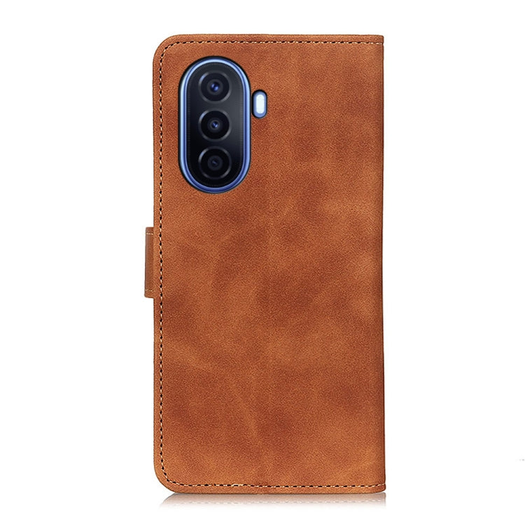 KHAZNEH Retro Texture Horizontal Flip Leather Phone Case, Compatible with Huawei nova Y70