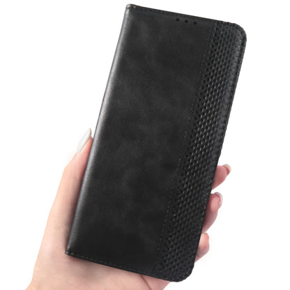 Magnetic Buckle Retro Crazy Horse Leather Phone Case, Compatible with Motorola Moto G52j 5G