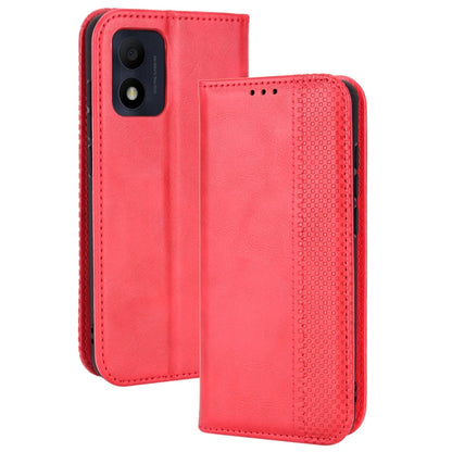 Magnetic Buckle Retro Crazy Horse Leather Phone Case, Compatible with TCL 303 / Alcatel 1B 2022