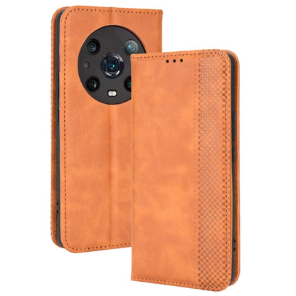 Magnetic Buckle Retro Crazy Horse Leather Phone Case, Compatible with Honor Magic4 Pro