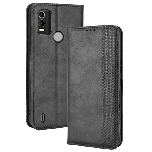 Magnetic Buckle Retro Crazy Horse Leather Phone Case, Compatible with Nokia C21 Plus