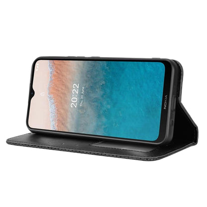 Magnetic Buckle Retro Crazy Horse Leather Phone Case, Compatible with Nokia C21 Plus