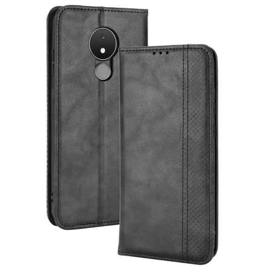 Magnetic Buckle Retro Crazy Horse Leather Phone Case, Compatible with Nokia C21