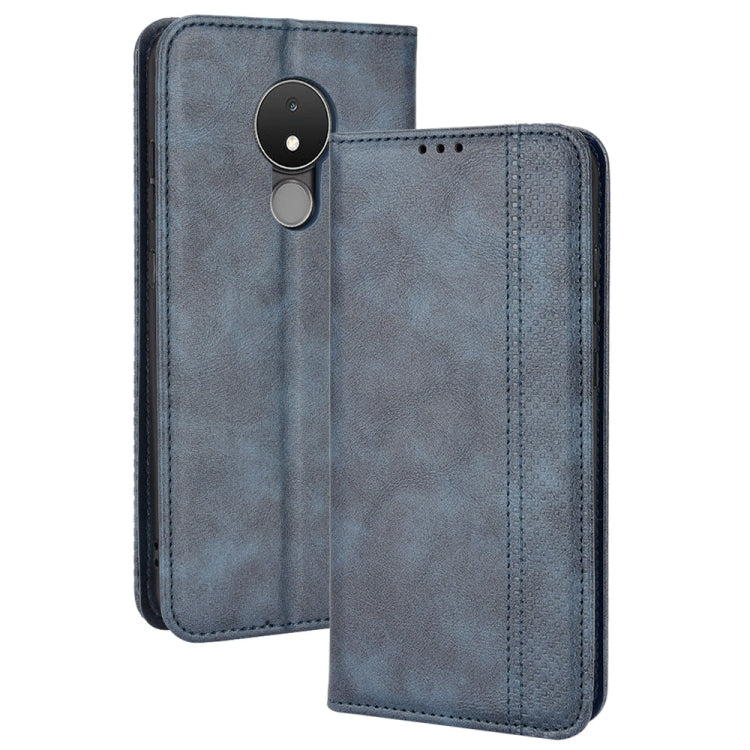 Magnetic Buckle Retro Crazy Horse Leather Phone Case, Compatible with Nokia C21