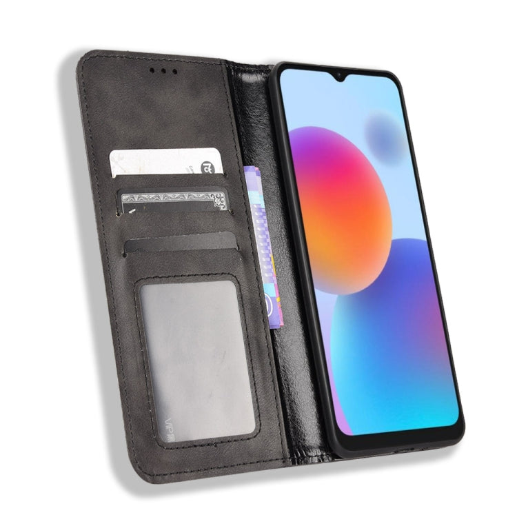 Magnetic Buckle Retro Crazy Horse Leather Phone Case, Compatible with ZTE Blade A52
