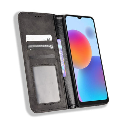 Magnetic Buckle Retro Crazy Horse Leather Phone Case, Compatible with ZTE Blade A52