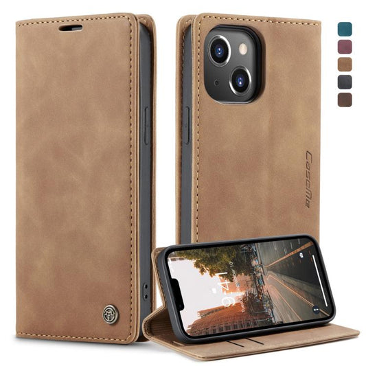 CaseMe-013 Multifunctional Retro Frosted Leather Phone Case, Compatible with iPhone 14