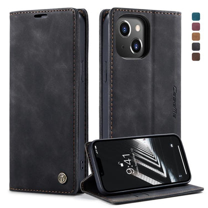 CaseMe-013 Multifunctional Retro Frosted Leather Phone Case, Compatible with iPhone 14