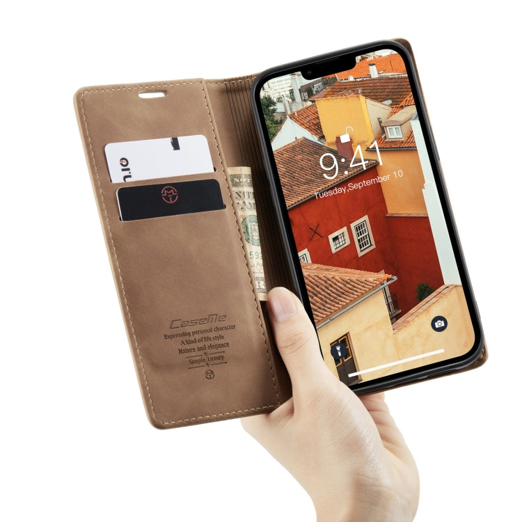 CaseMe-013 Multifunctional Retro Frosted Leather Phone Case, Compatible with iPhone 14 Plus