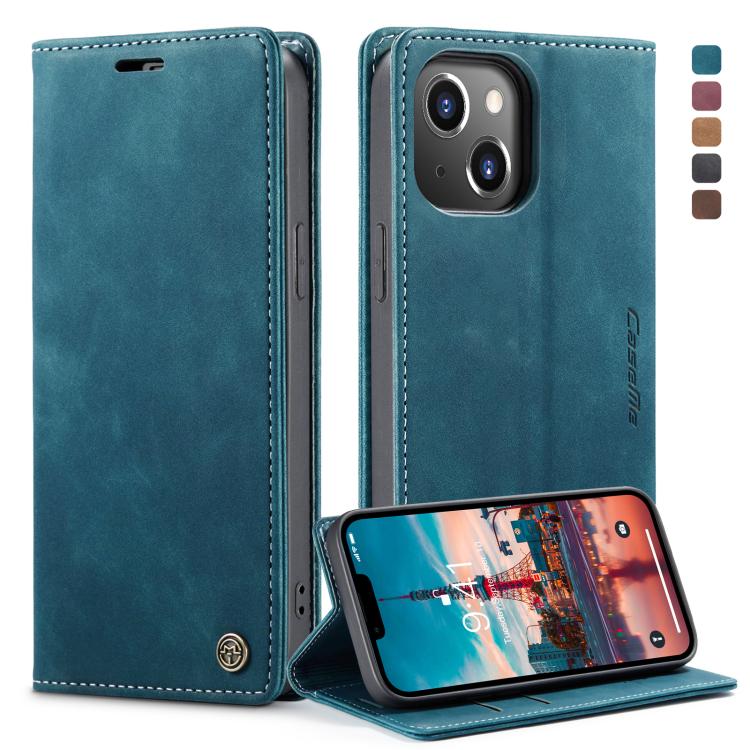 CaseMe-013 Multifunctional Retro Frosted Leather Phone Case, Compatible with iPhone 14 Plus