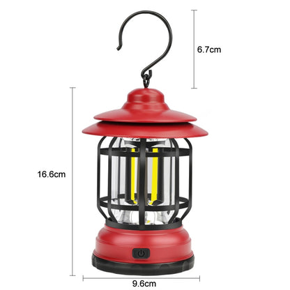 Portable Retro Hanging Lamp Lantern Camping Tent Light, Battery Type, Not Included Battery