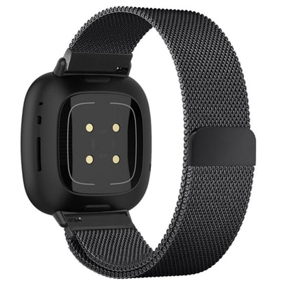 20mm Milanese Magnetic Metal Split Buckle Watch Band, Compatible with Fitbit Versa 4 / Versa 3