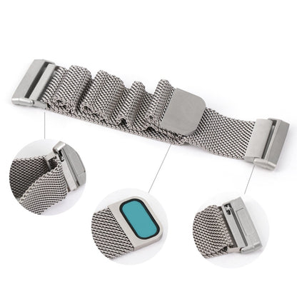 20mm Milanese Magnetic Metal Split Buckle Watch Band, Compatible with Fitbit Versa 4 / Versa 3