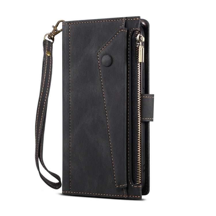 ESEBLE Retro Frosted Horizontal Flip Leather Phone Case