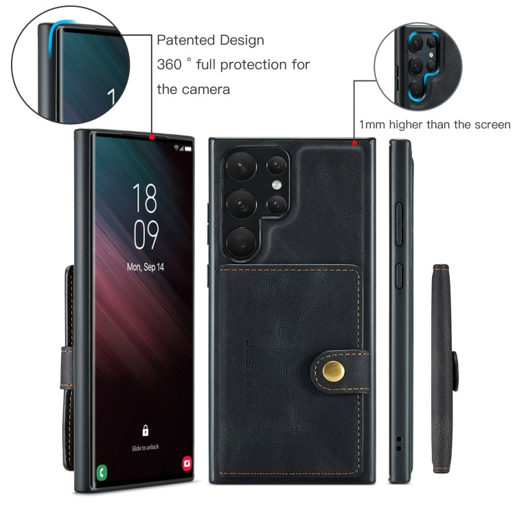 JEEHOOD Retro Magnetic Detachable Wallet Phone Case