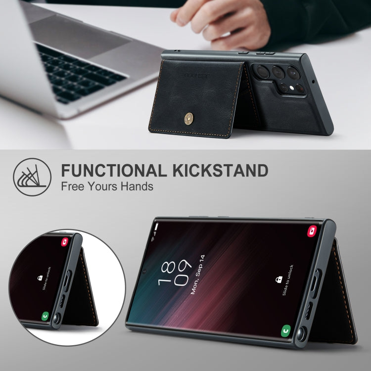 JEEHOOD Retro Magnetic Detachable Wallet Phone Case