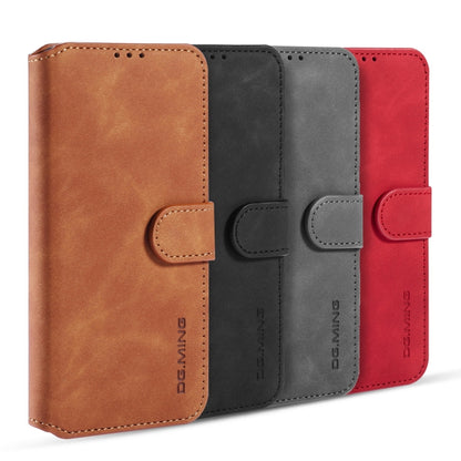 DG.MING Retro Oil Side Horizontal Flip Case with Holder & Card Slots & Wallet, Compatible with Huawei P40
