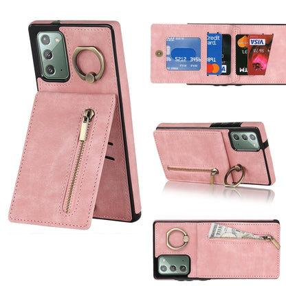 Retro Ring and Zipper RFID Card Slot Phone Case, For Samsung Galaxy Note20