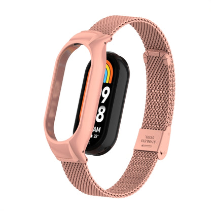 Integrated Mental Case + Steel Mesh Buckle Watch Band, Compatible with Xiaomi Mi Band 8