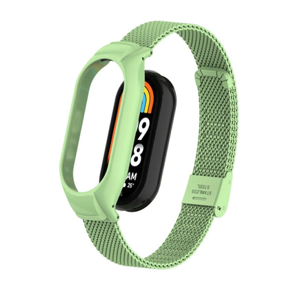 Integrated Mental Case + Steel Mesh Buckle Watch Band, Compatible with Xiaomi Mi Band 8