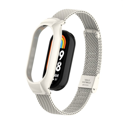 Integrated Mental Case + Steel Mesh Buckle Watch Band, Compatible with Xiaomi Mi Band 8
