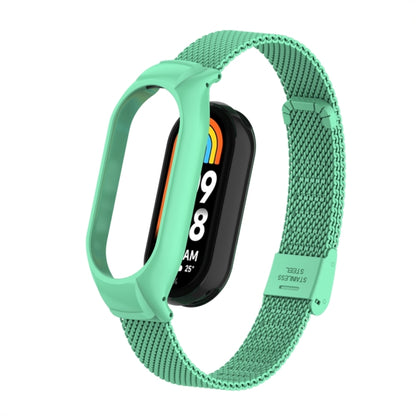 Integrated Mental Case + Steel Mesh Buckle Watch Band, Compatible with Xiaomi Mi Band 8