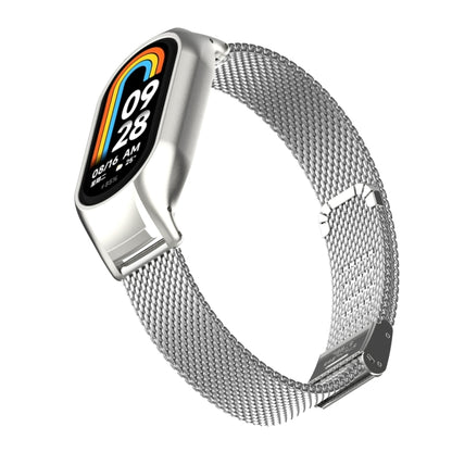 Integrated Mental Case + Steel Mesh Buckle Watch Band, Compatible with Xiaomi Mi Band 8