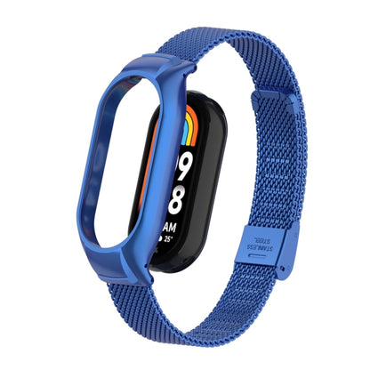 Integrated Mental Case + Steel Mesh Buckle Watch Band, Compatible with Xiaomi Mi Band 8