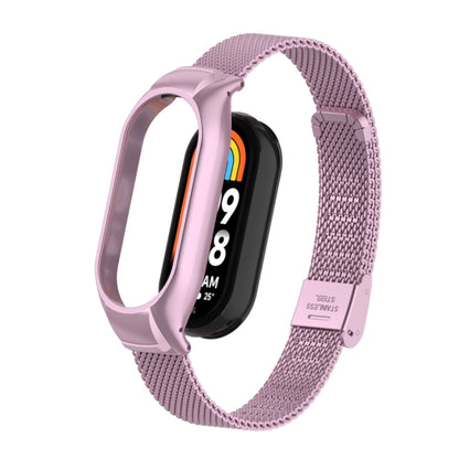 Integrated Mental Case + Steel Mesh Buckle Watch Band, Compatible with Xiaomi Mi Band 8