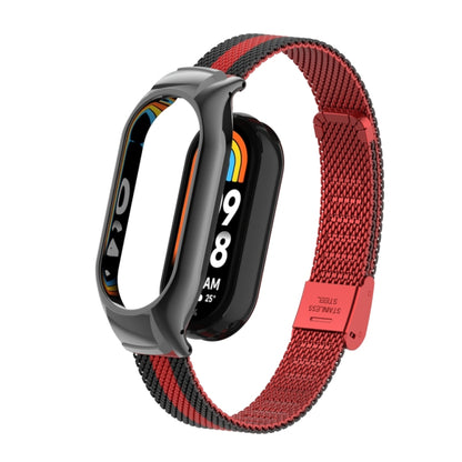 Integrated Mental Case + Steel Mesh Buckle Watch Band, Compatible with Xiaomi Mi Band 8