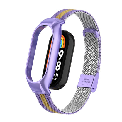 Integrated Mental Case + Steel Mesh Buckle Watch Band, Compatible with Xiaomi Mi Band 8