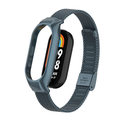 Integrated Mental Case + Steel Mesh Buckle Watch Band, Compatible with Xiaomi Mi Band 8