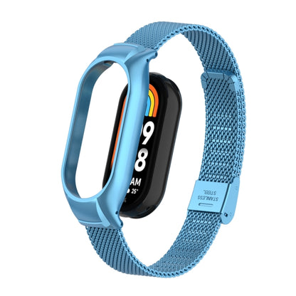 Integrated Mental Case + Steel Mesh Buckle Watch Band, Compatible with Xiaomi Mi Band 8