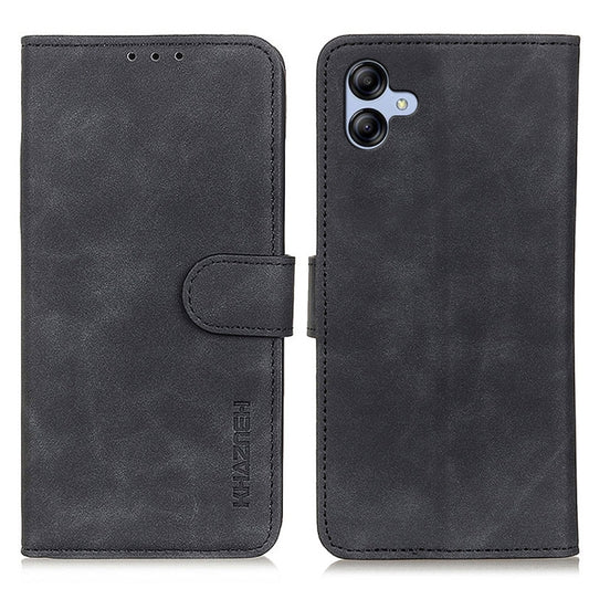 KHAZNEH Retro Texture Horizontal Flip Leather Phone Case, Compatible with Samsung Galaxy A05 4G