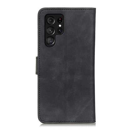 KHAZNEH Retro Texture Horizontal Flip Leather Phone Case, Compatible with Samsung Galaxy S24 Ultra