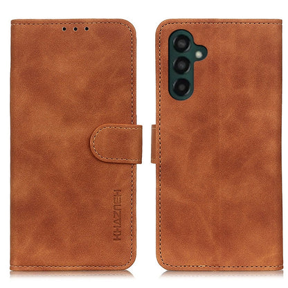 KHAZNEH Retro Texture Horizontal Flip Leather Phone Case, Compatible with Samsung Galaxy A55 5G