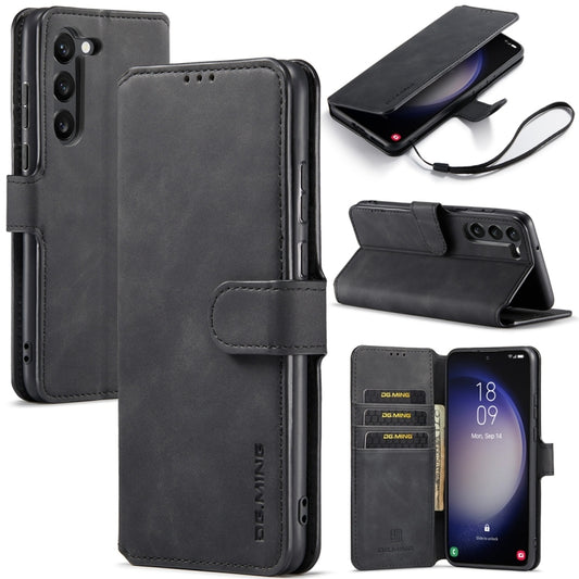 DG.MING Retro Oil Edge Flip Leather Phone Case, Compatible with Samsung Galaxy S23 5G