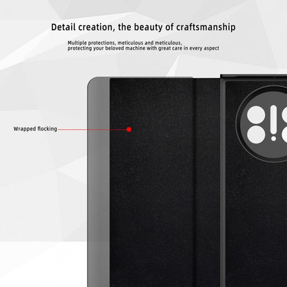 Retro Magnetic Side Window View Leather Smart Phone Case, Compatible with Huawei Mate X3