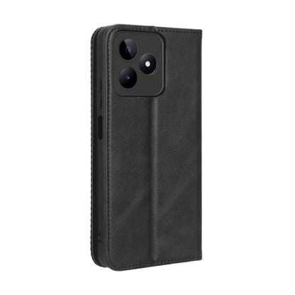 Magnetic Buckle Retro Texture Leather Phone Case, For Realme Note 50 4G