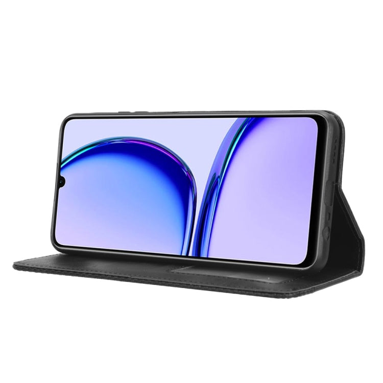 Magnetic Buckle Retro Texture Leather Phone Case, For Realme Note 50 4G