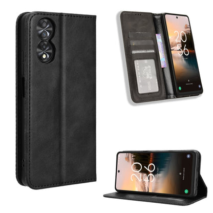 Magnetic Buckle Retro Texture Leather Phone Case, Compatible with TCL 40 NxtPaper 4G