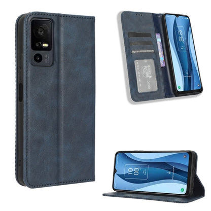 Magnetic Buckle Retro Texture Leather Phone Case, Compatible with TCL 40 XE 5G / 40 NxtPaper 5G