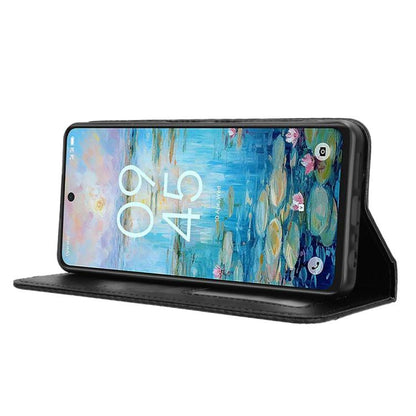 Magnetic Buckle Retro Texture Leather Phone Case, Compatible with TCL 50 NxtPaper 5G / 50 Pro NxtPaper 5G