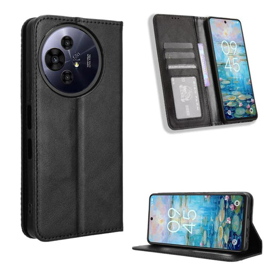 Magnetic Buckle Retro Texture Leather Phone Case, Compatible with TCL 50 NxtPaper 5G / 50 Pro NxtPaper 5G