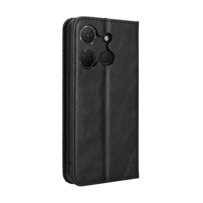 Magnetic Buckle Retro Texture Leather Phone Case, Compatible with TCL 503