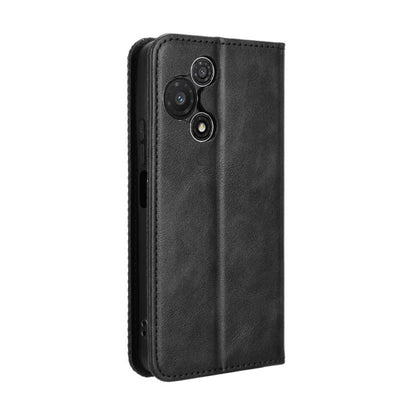 Magnetic Buckle Retro Texture Leather Phone Case, Compatible with TCL 60R 5G