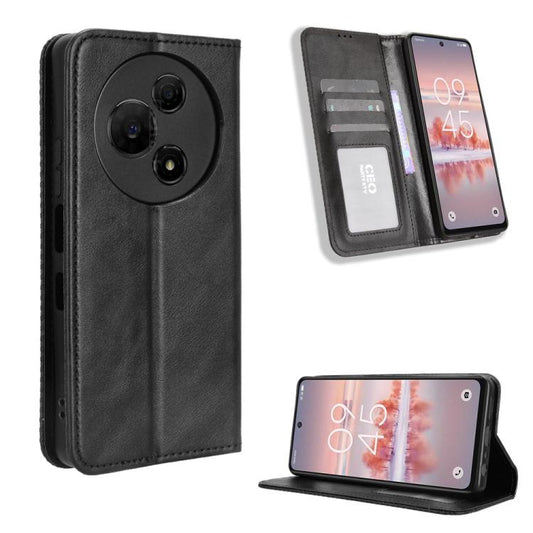 Magnetic Buckle Retro Texture Leather Phone Case, Compatible with TCL 60 NxtPaper