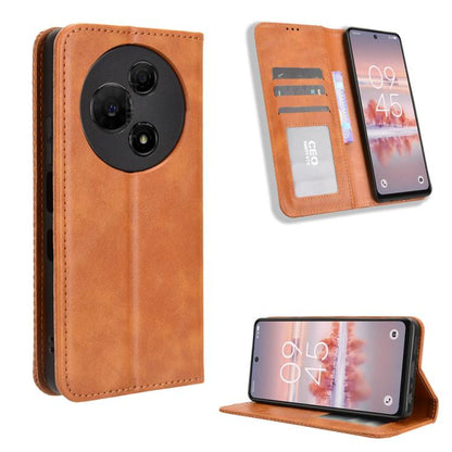 Magnetic Buckle Retro Texture Leather Phone Case, Compatible with TCL 60 NxtPaper